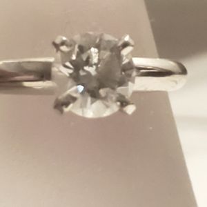 White gold engagement ring
